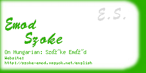 emod szoke business card